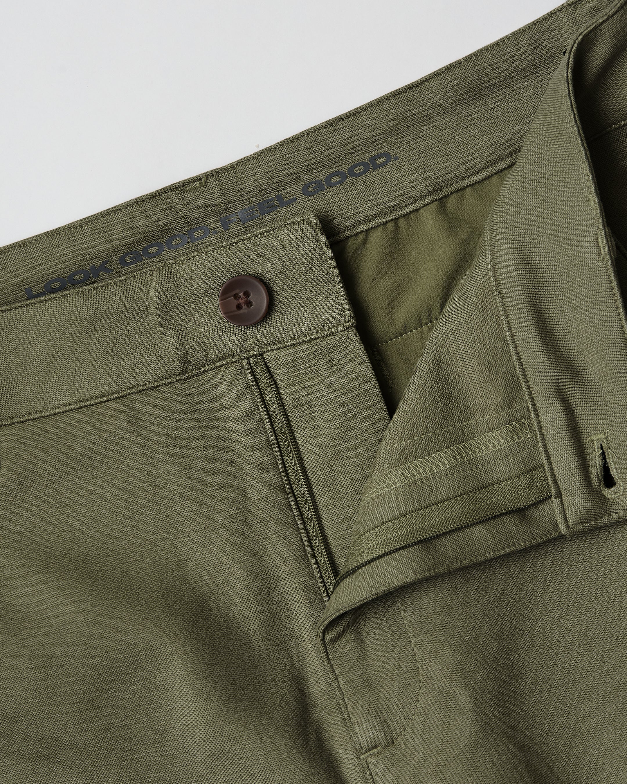 Military Green Slim Comfort Knit Chino Pant - Image 11