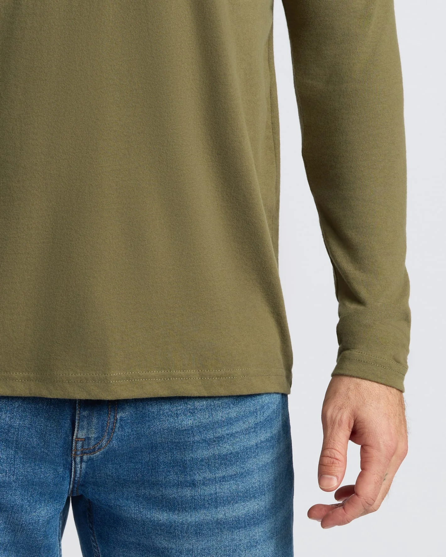 Military Green Classic Long Sleeve Crew Neck - Image 8