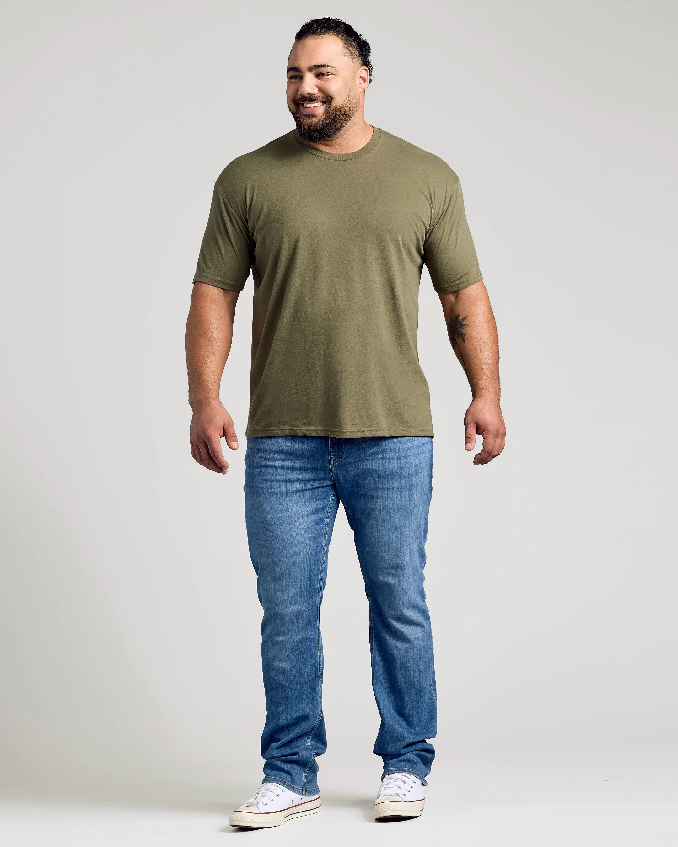 Military Green Classic Crew Neck - Image 13