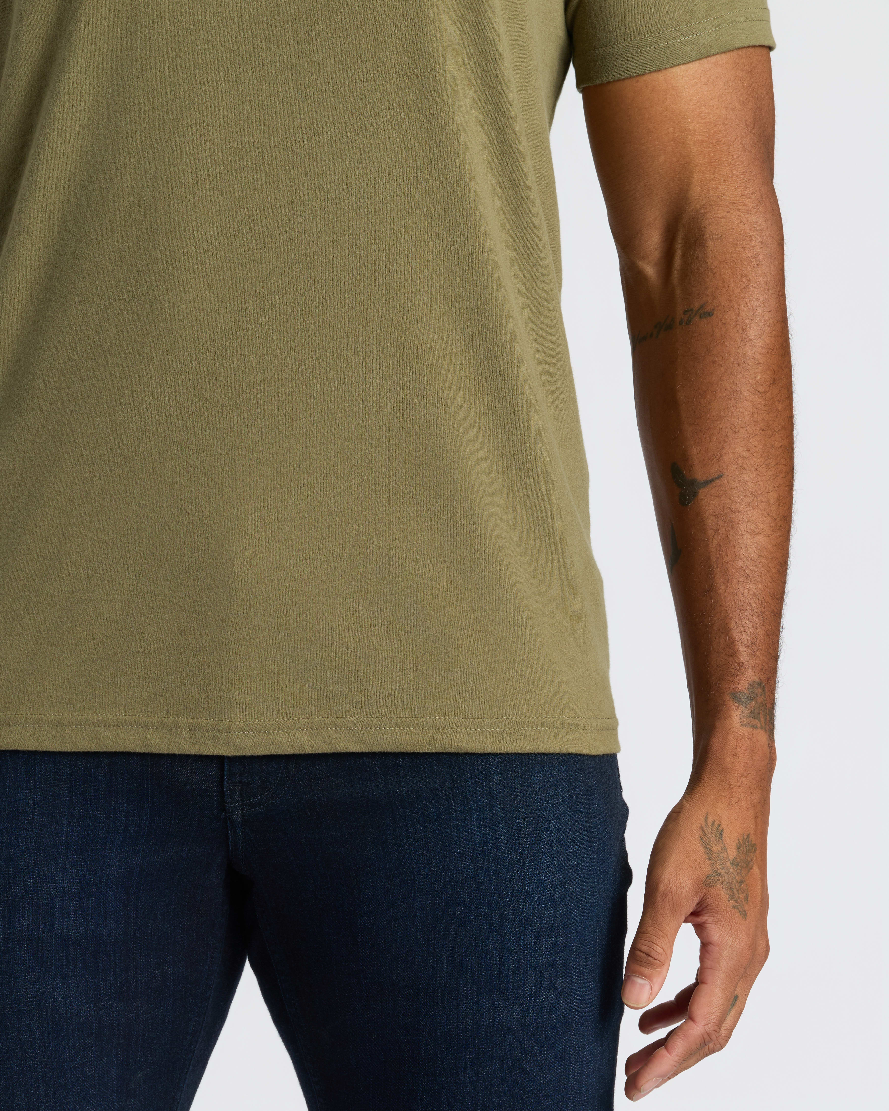 Military Green Classic V-Neck - Image 6