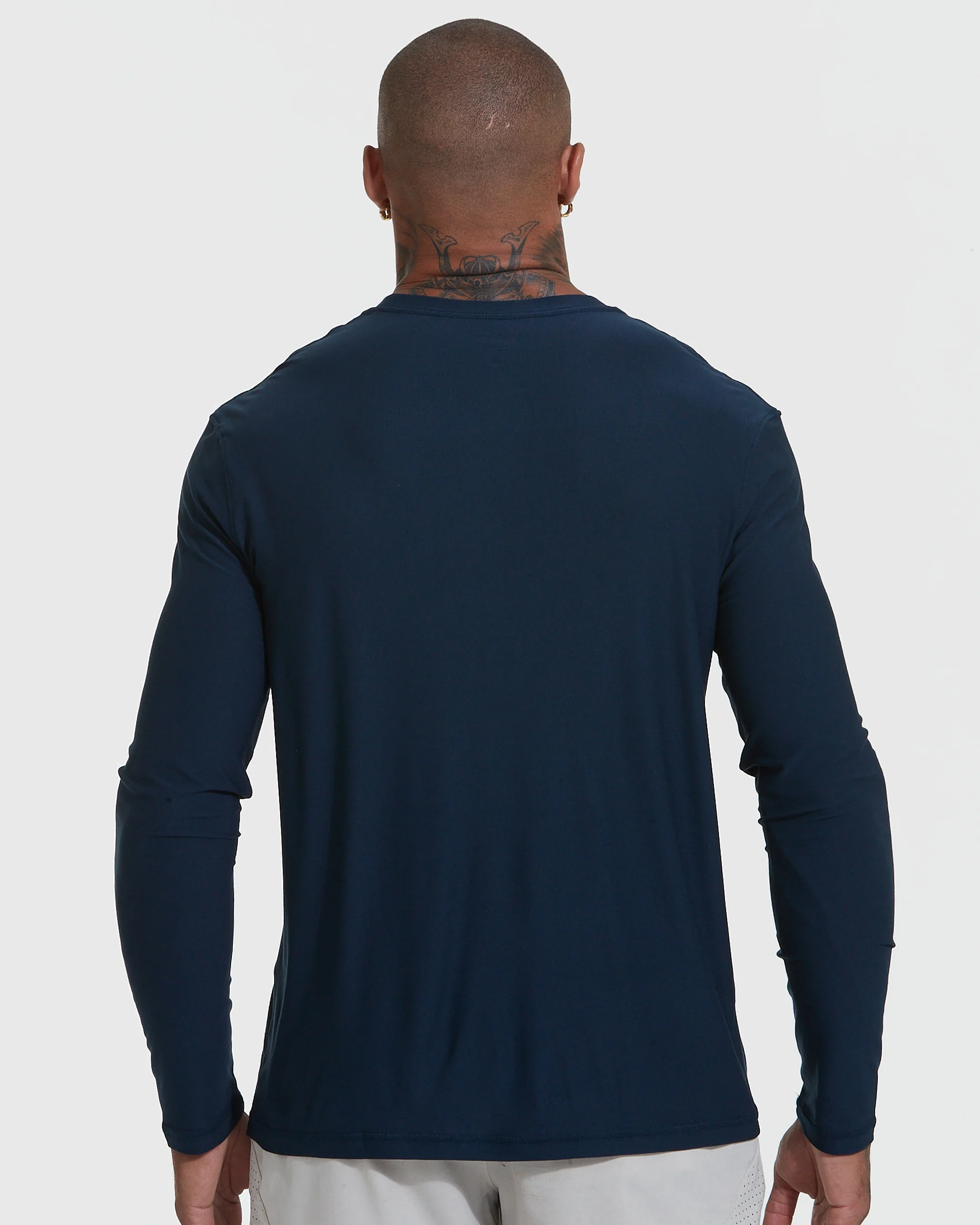 Navy Active Long Sleeve Crew T-Shirt - Image 4