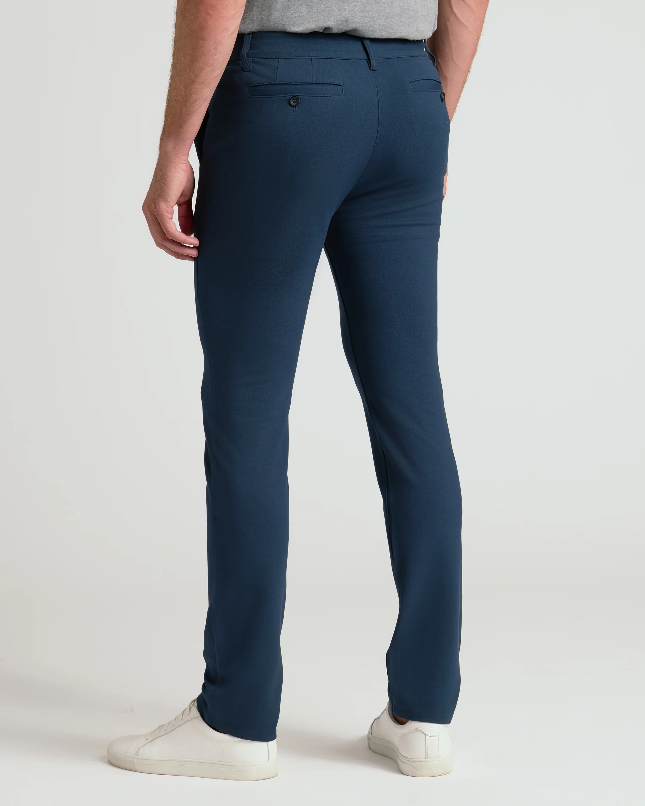 Navy Slim Comfort Knit Chino Pant - Image 3