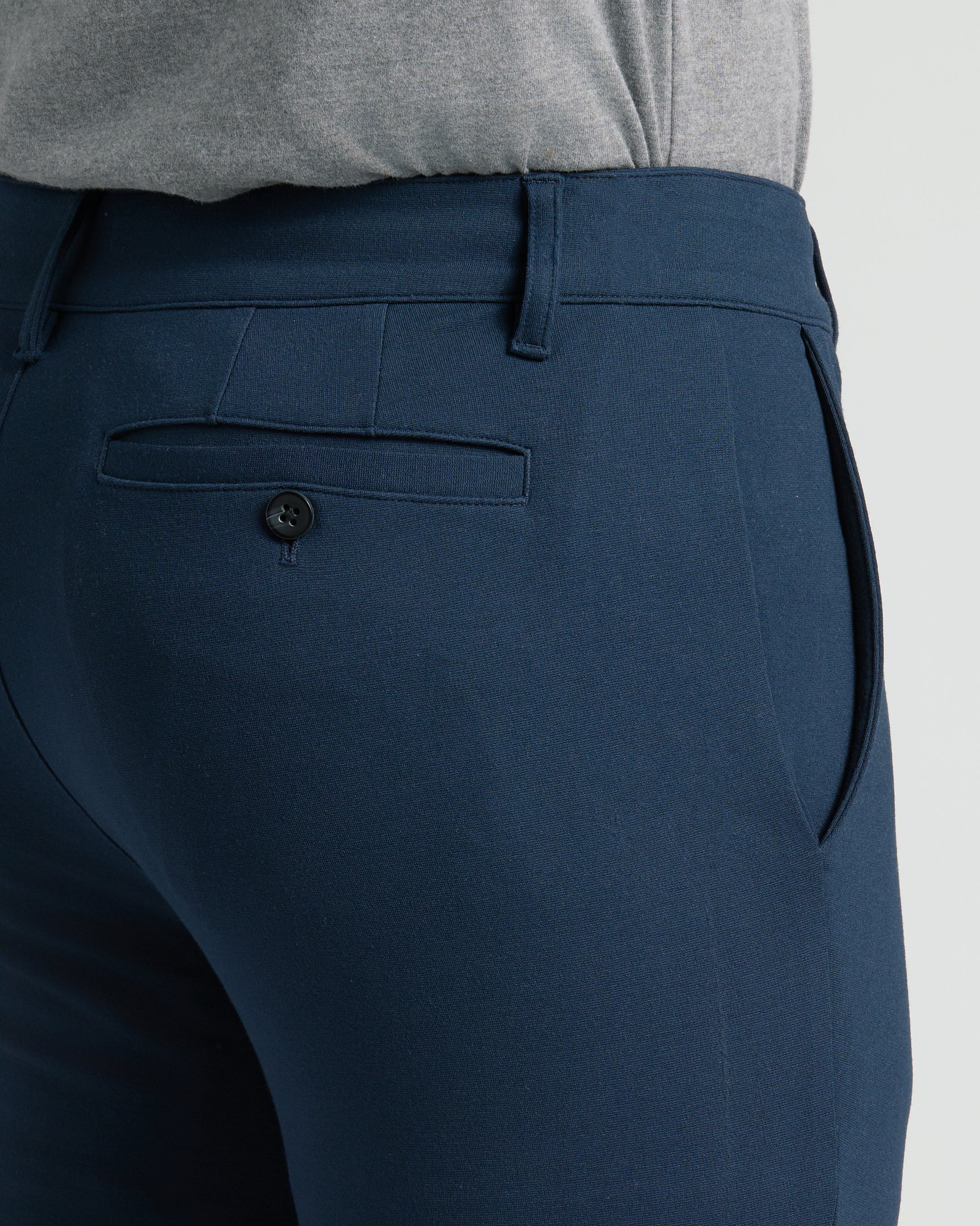 Navy Slim Comfort Knit Chino Pant - Image 7