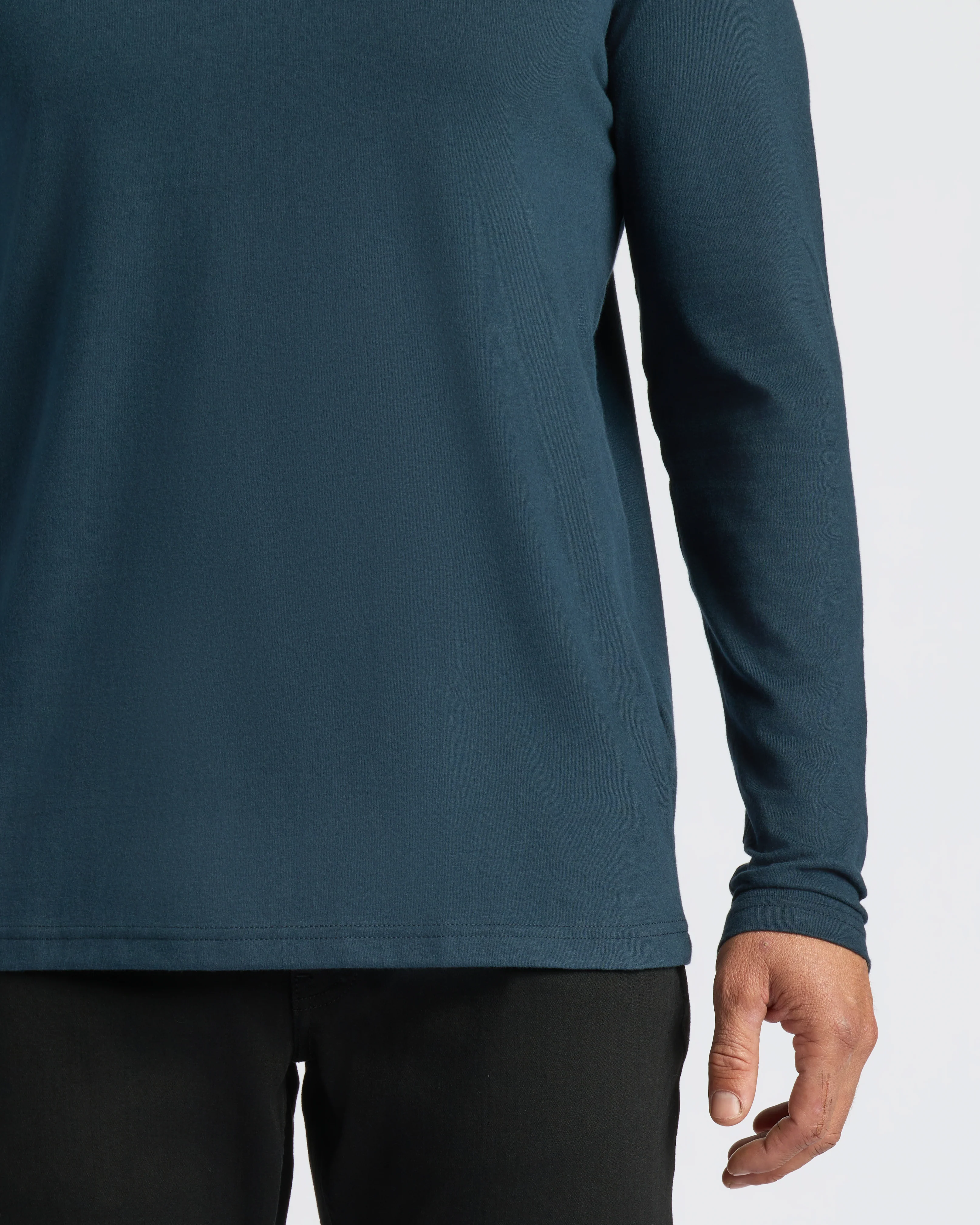 Navy Classic Long Sleeve Henley - Image 5