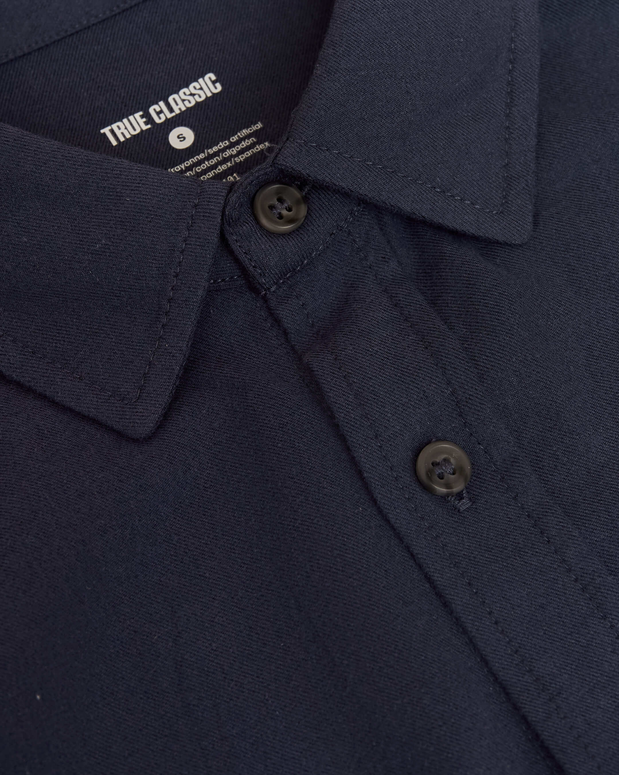 Navy Long Sleeve Lightweight Flannel Shirt - Image 7