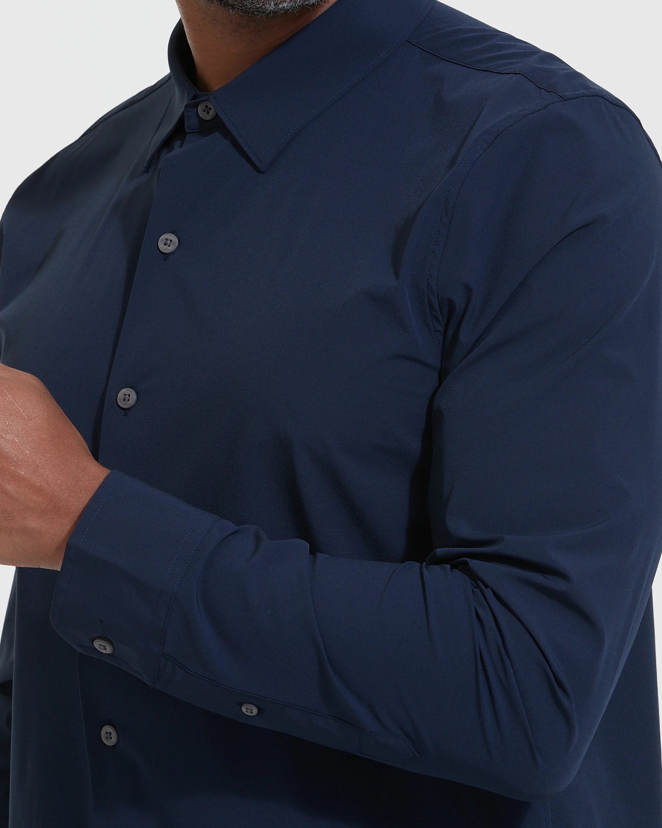 Navy Lightweight Dress Shirt - Image 5