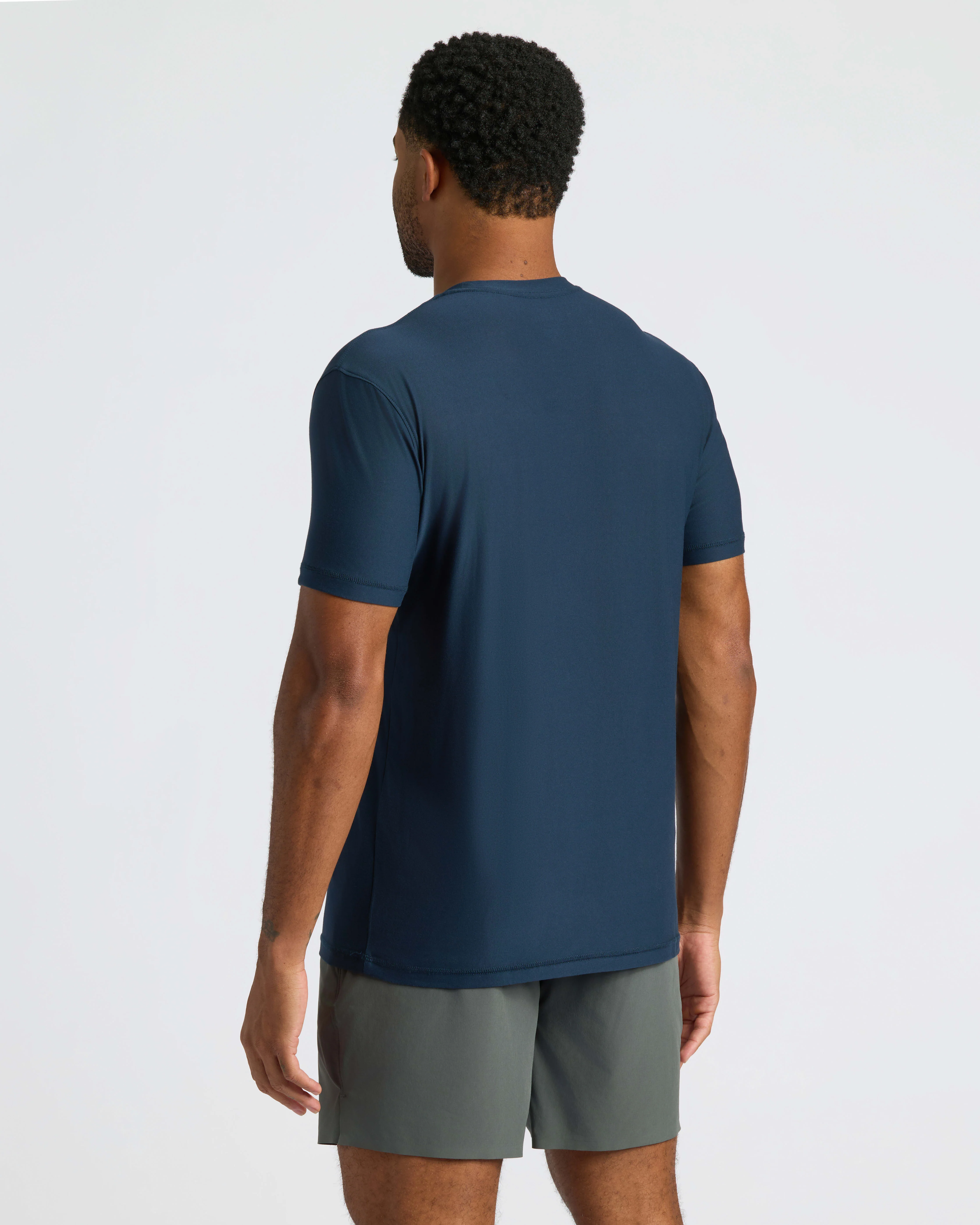 Navy Active Crew Neck Tee - Image 4