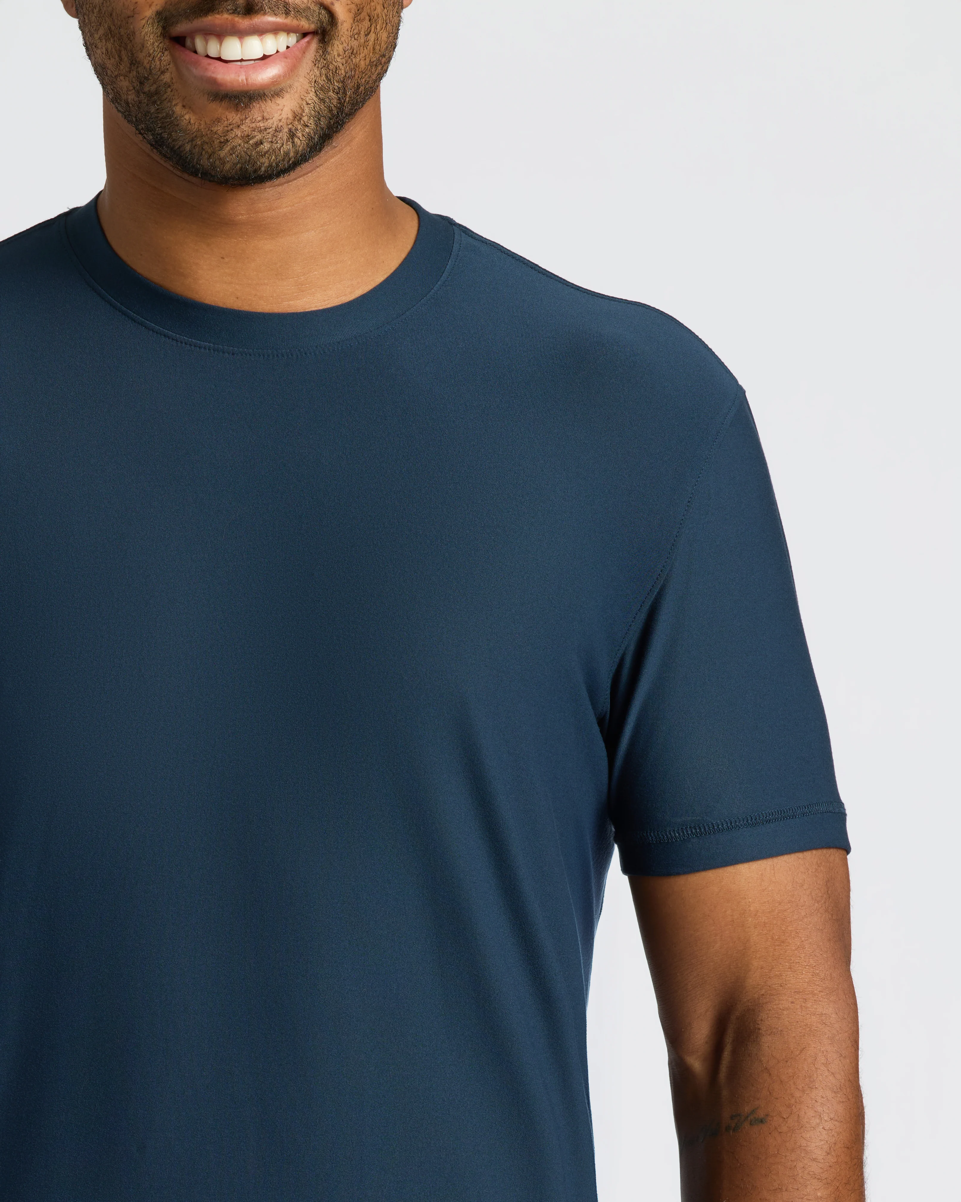 Navy Active Crew Neck Tee - Image 5