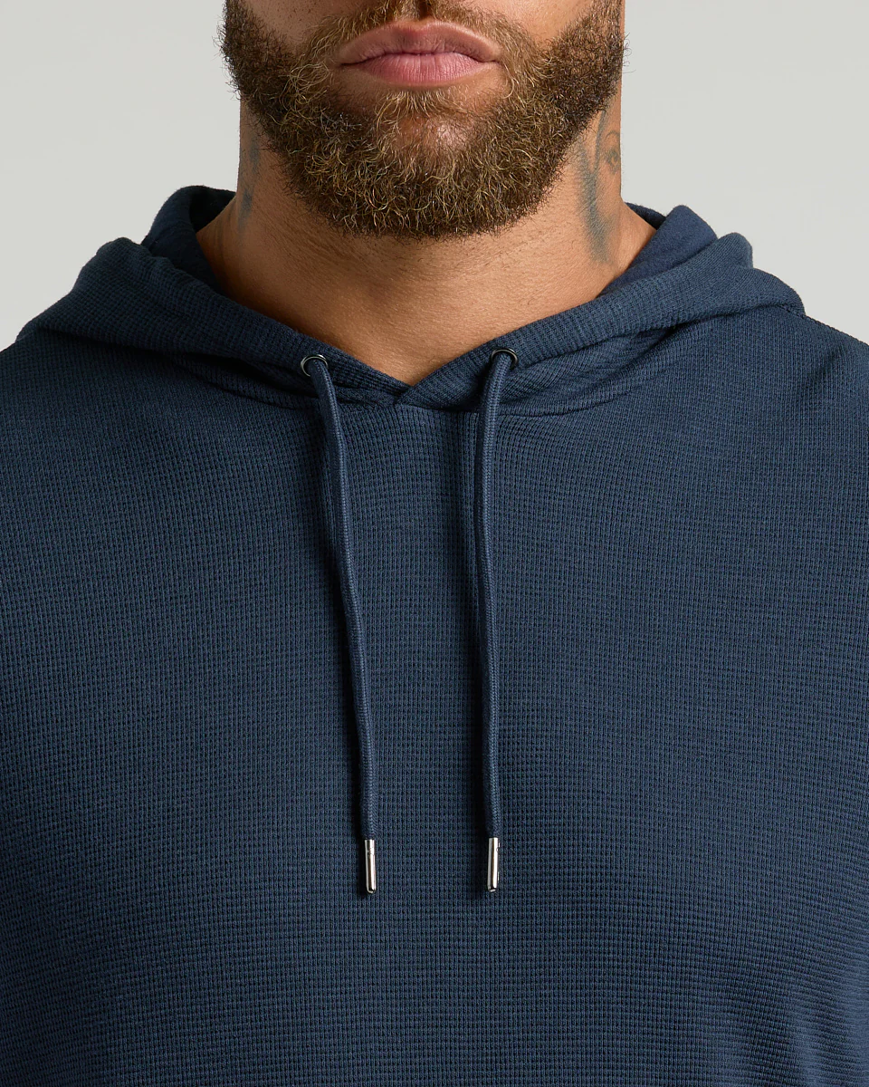 Navy Waffle Hoodie - Image 6
