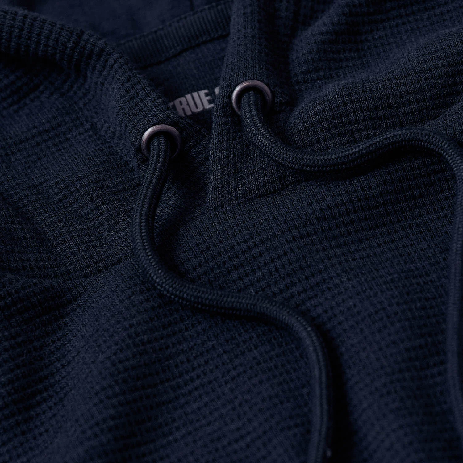 Navy Waffle Hoodie - Image 8