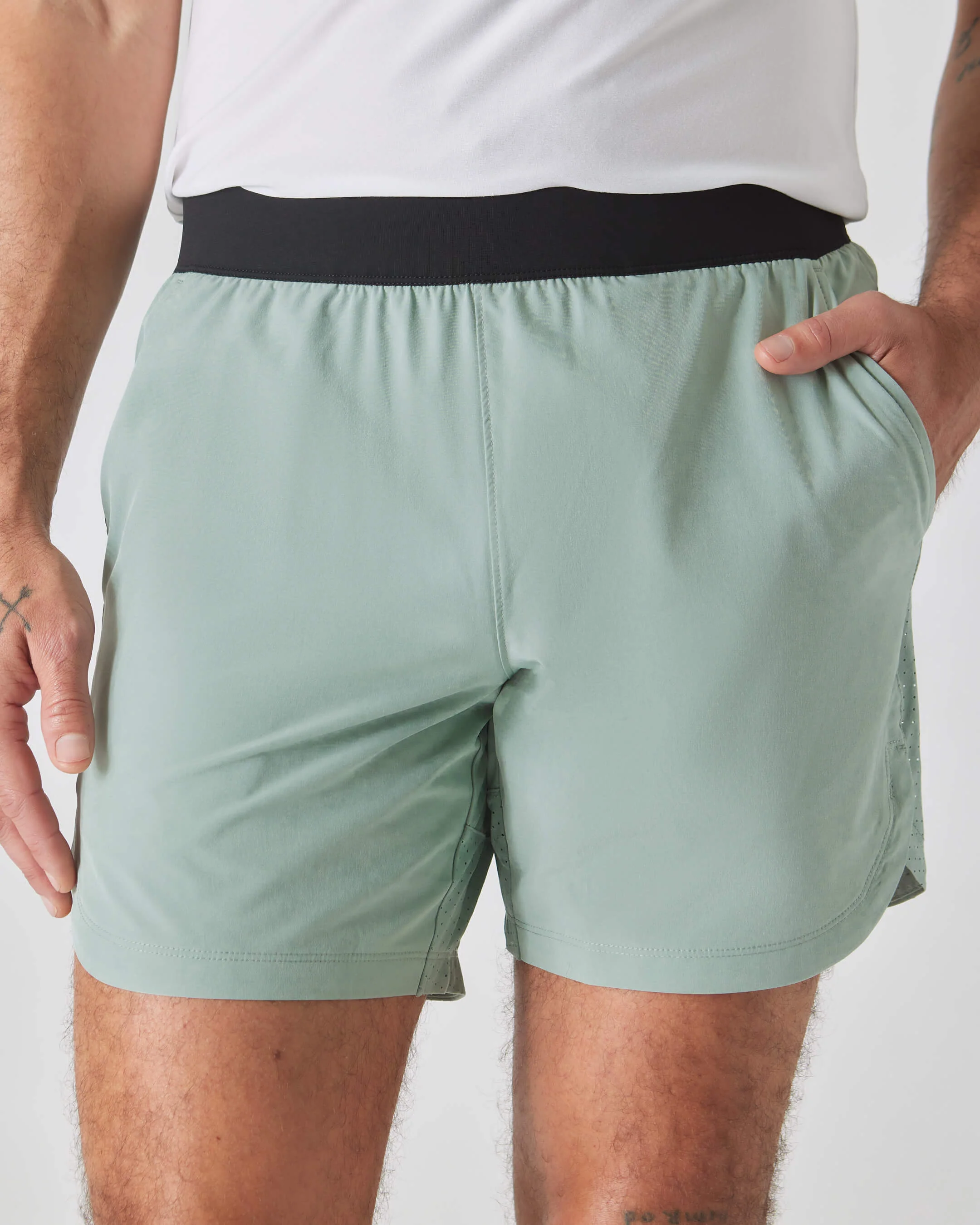 7" Slate Green Active Training Shorts 2.0 - Image 5