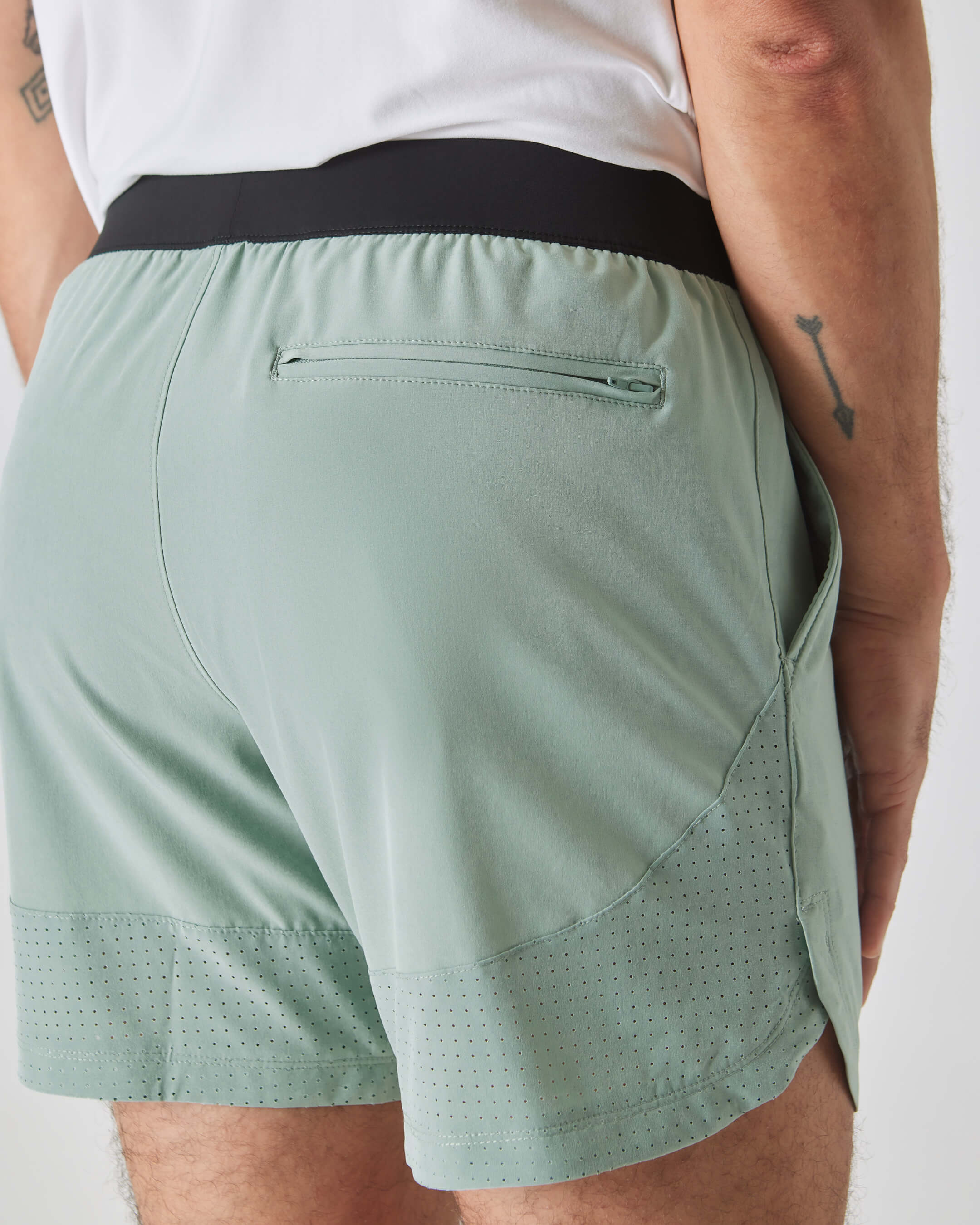 7" Slate Green Active Training Shorts 2.0 - Image 7