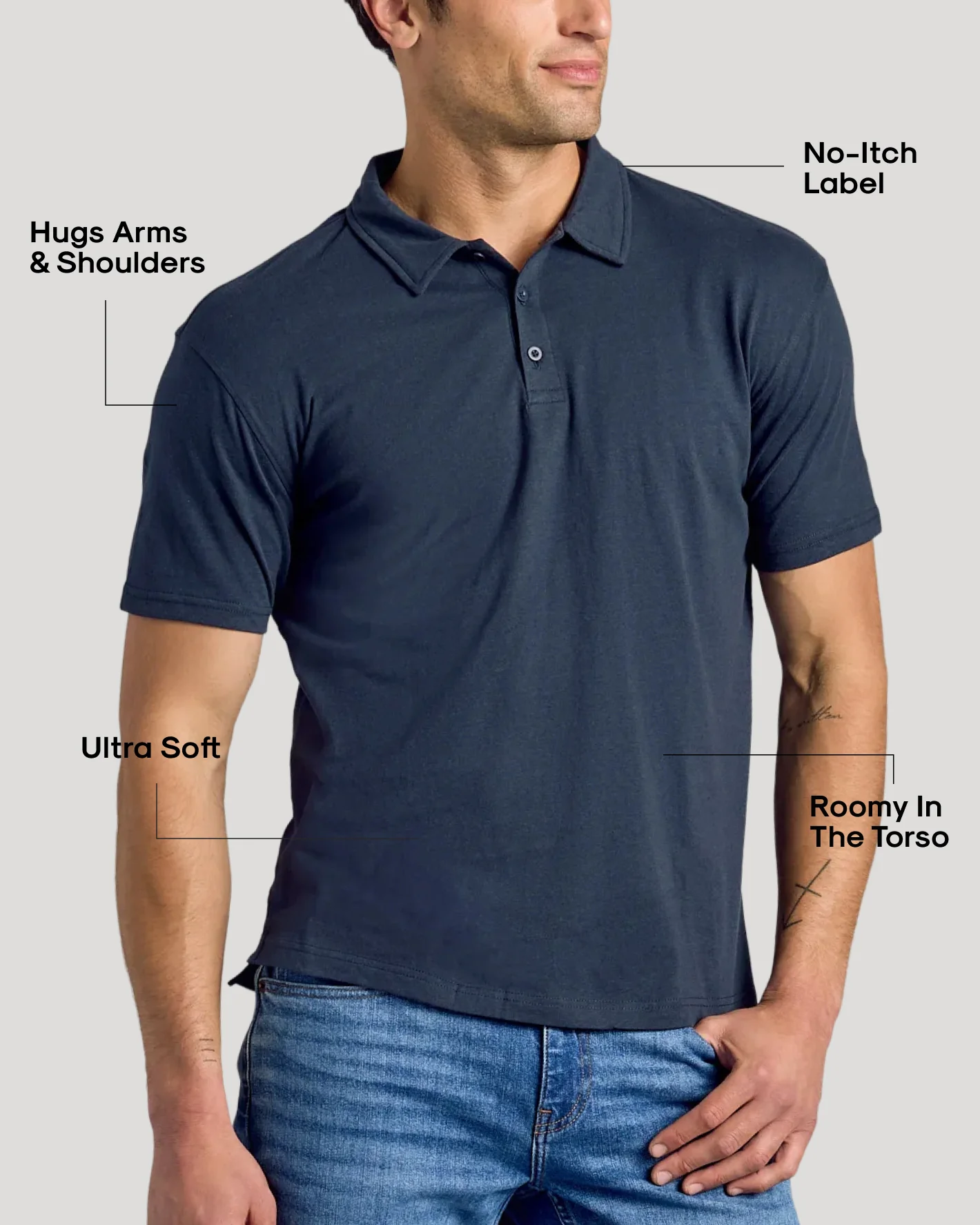 Navy Classic Polo - Image 3
