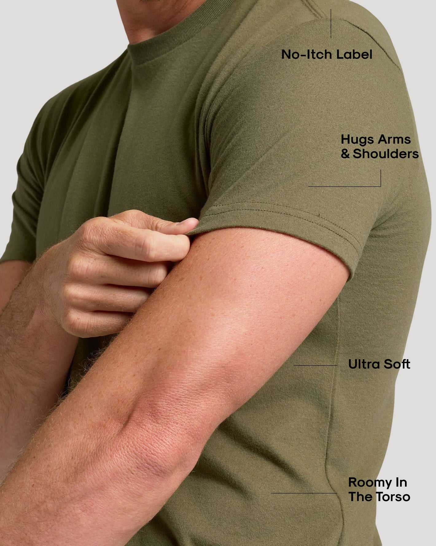 Military Green Classic Crew Neck - Image 3