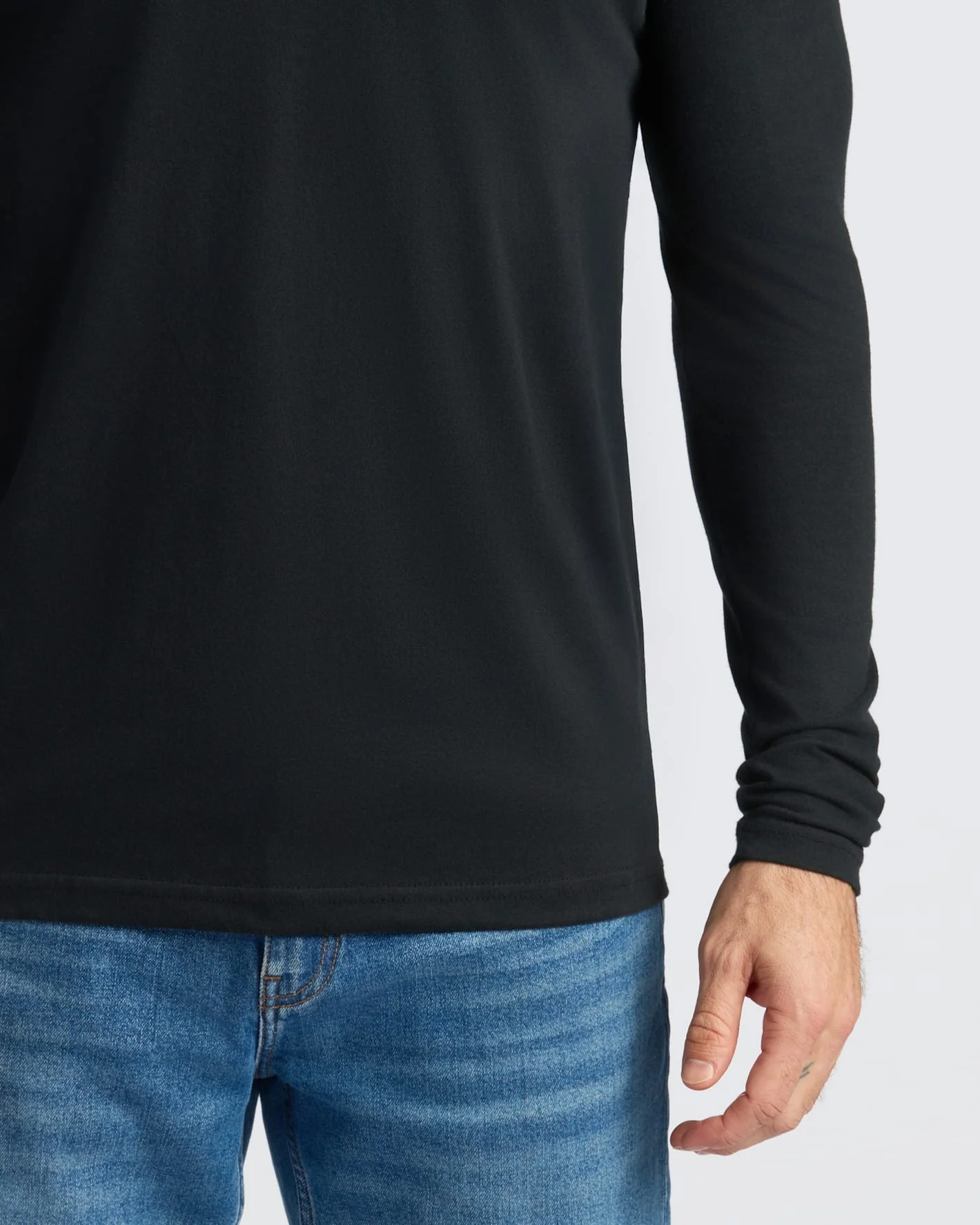 Black Classic Long Sleeve Crew Neck - Image 8