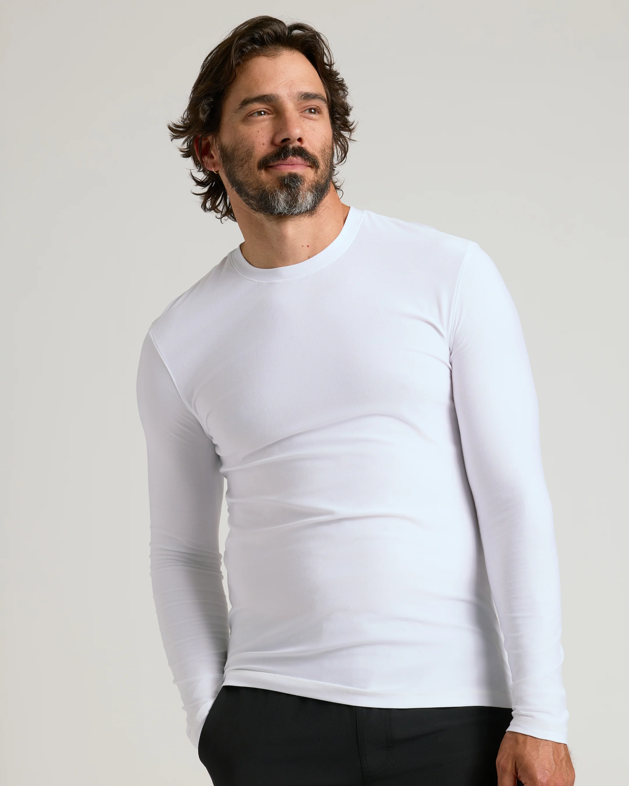 White Active Long Sleeve Crew T-Shirt - Image 5