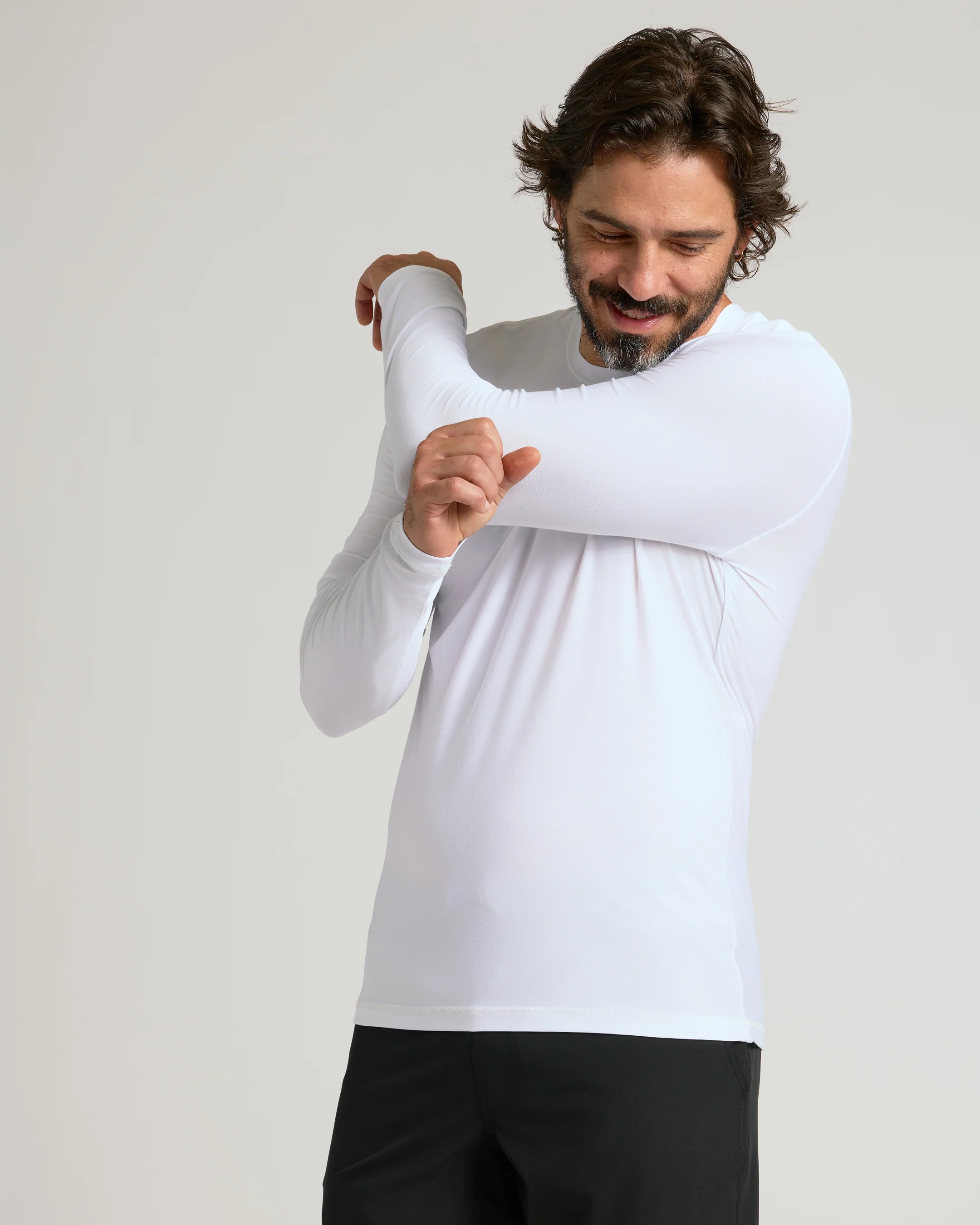 White Active Long Sleeve Crew T-Shirt - Image 7