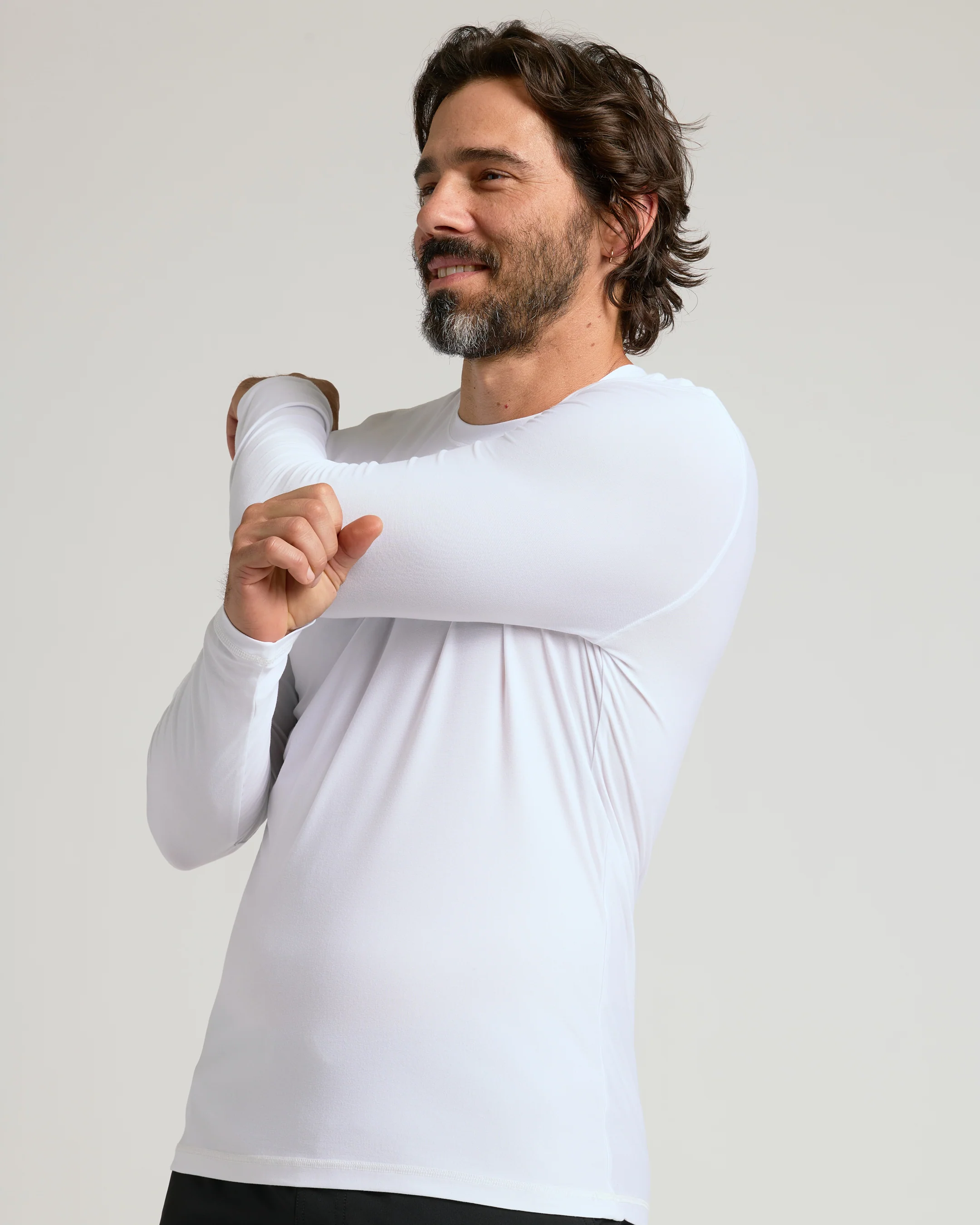 White Active Long Sleeve Crew T-Shirt - Image 8