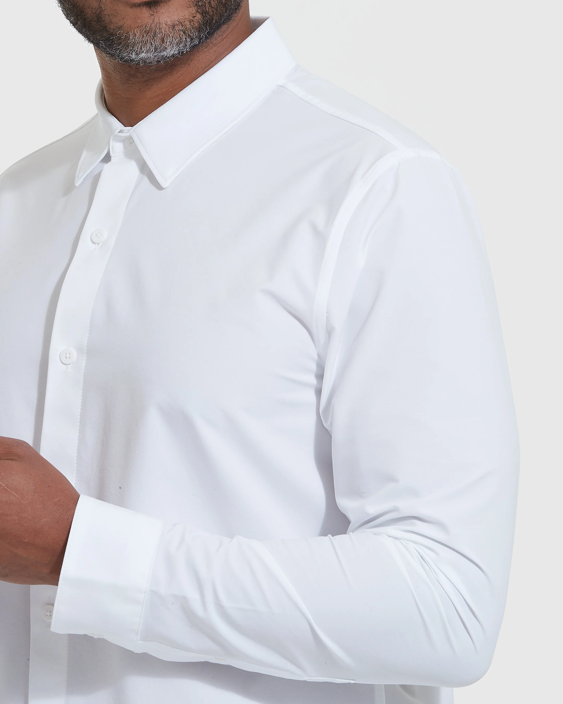 White Commuter Long Sleeve Shirt - Image 5