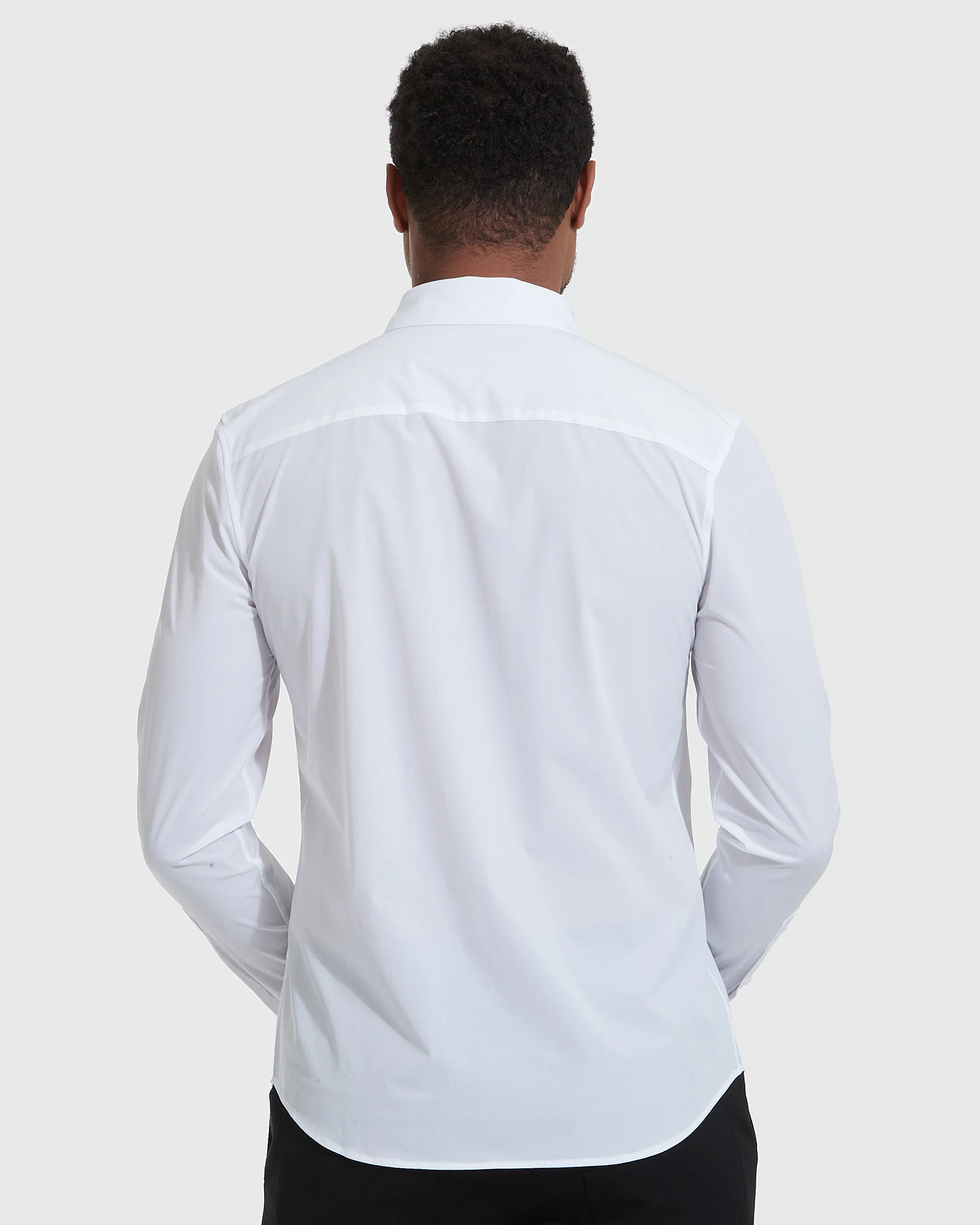 White Lightweight Dress Shirt - Image 3