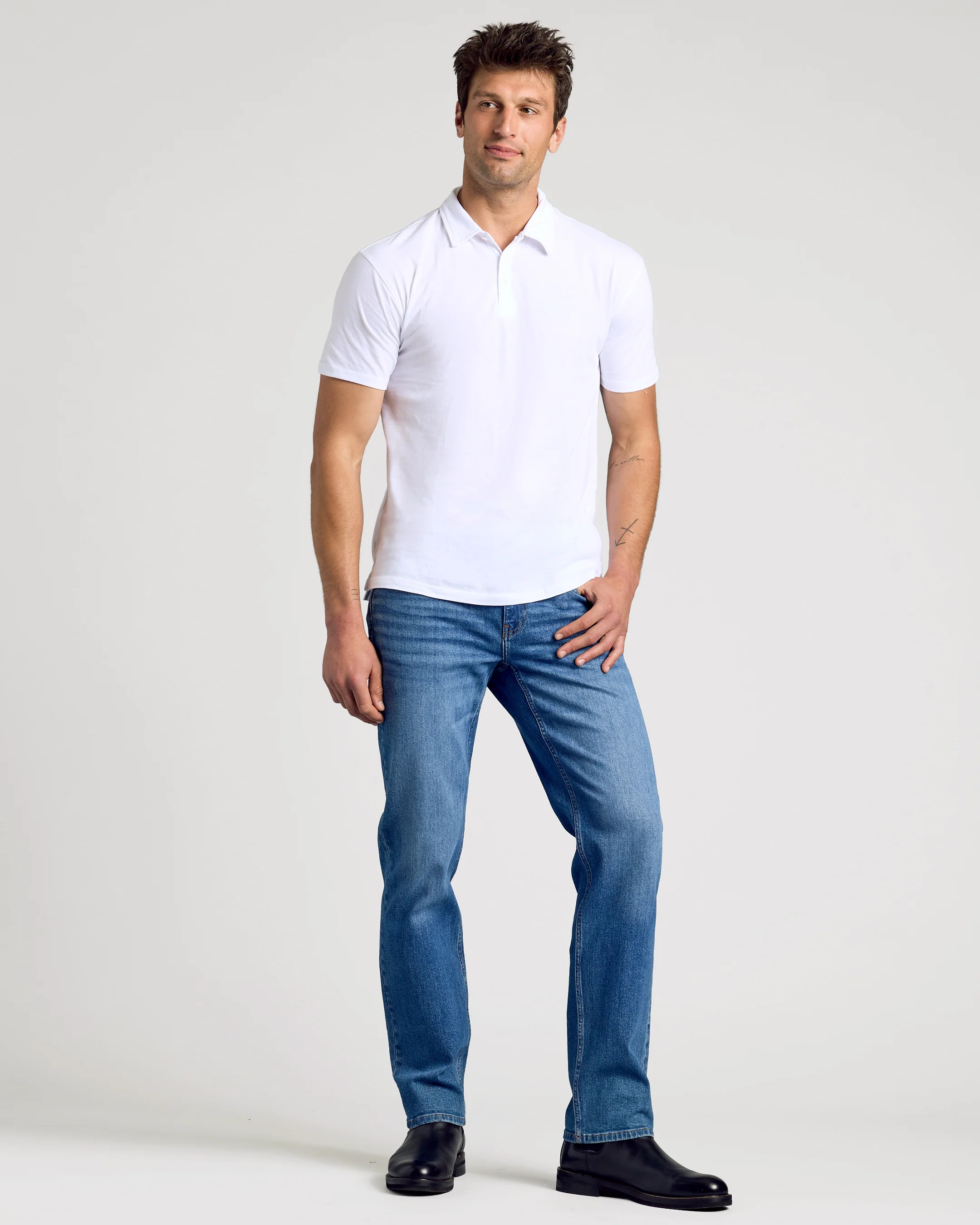 White Classic Polo - Image 7