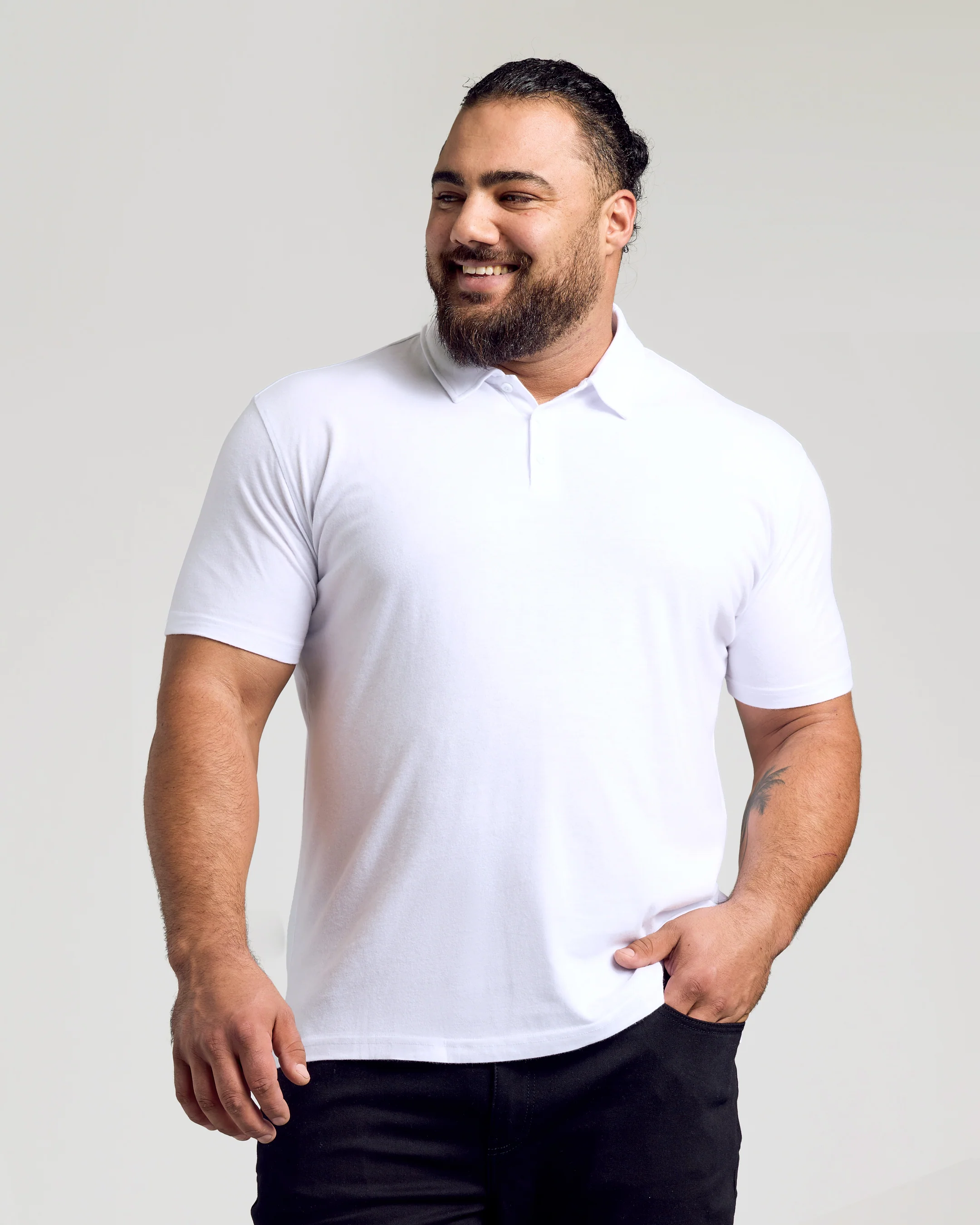 White Classic Polo - Image 8