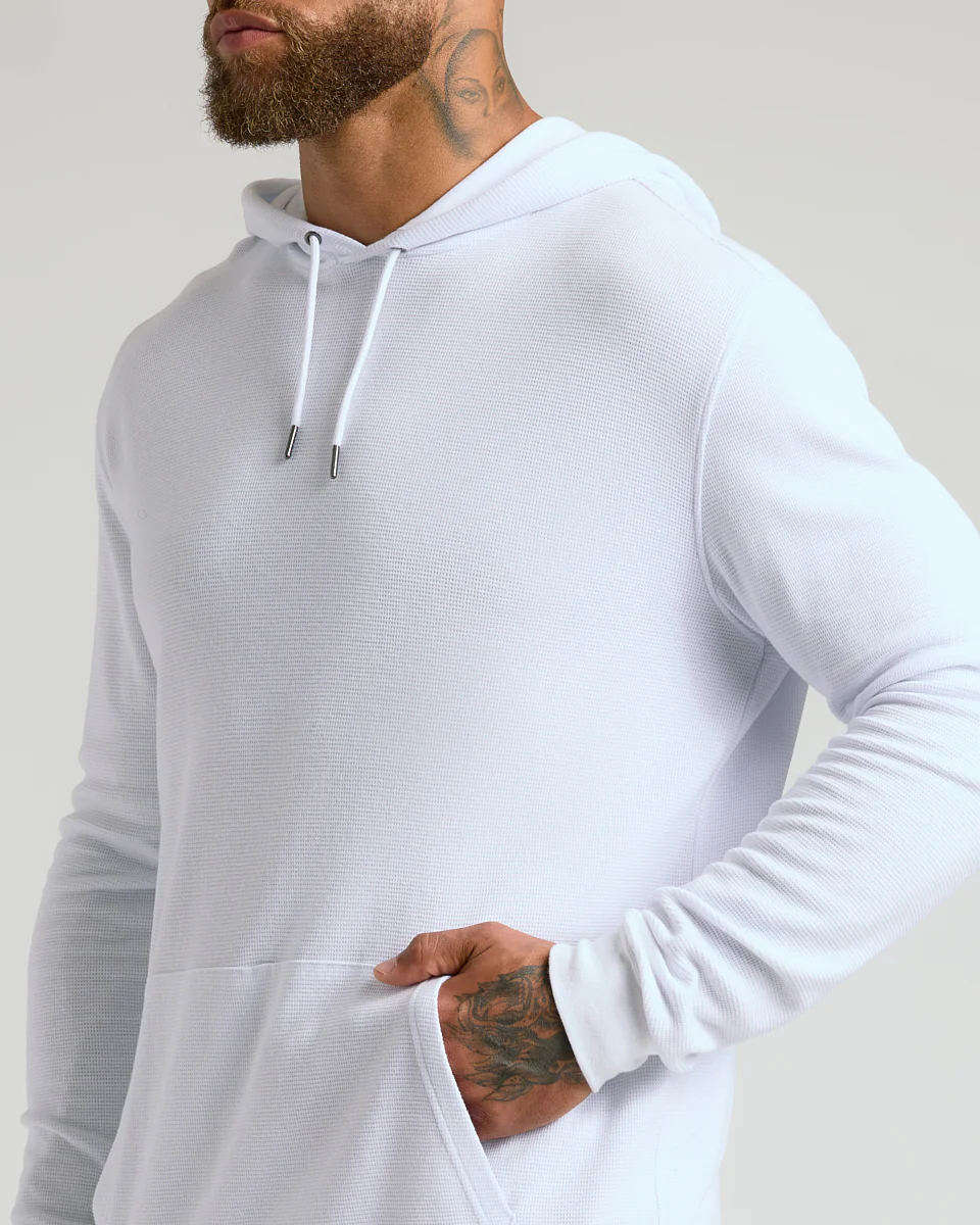 White Waffle Hoodie - Image 5